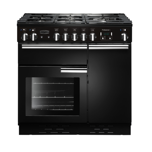Rangemaster Professional Plus 90cm Dual Fuel Black Range Cooker