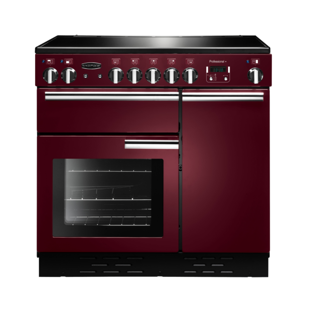 Rangemaster Professional Plus 90cm Induction Cranberry Range Cooker
