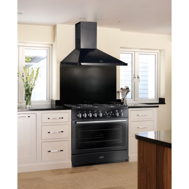 Rangemaster Professional Plus FX 90cm Dual Fuel Black Range Cooker