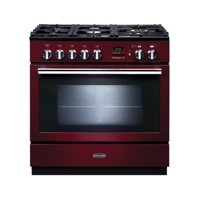 Rangemaster Professional Plus FXP 90cm Dual Fuel Cranberry Range Cooker
