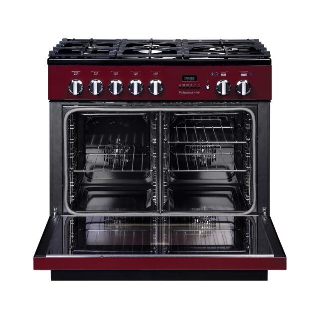 Rangemaster Professional Plus FXP 90cm Dual Fuel Cranberry Range Cooker