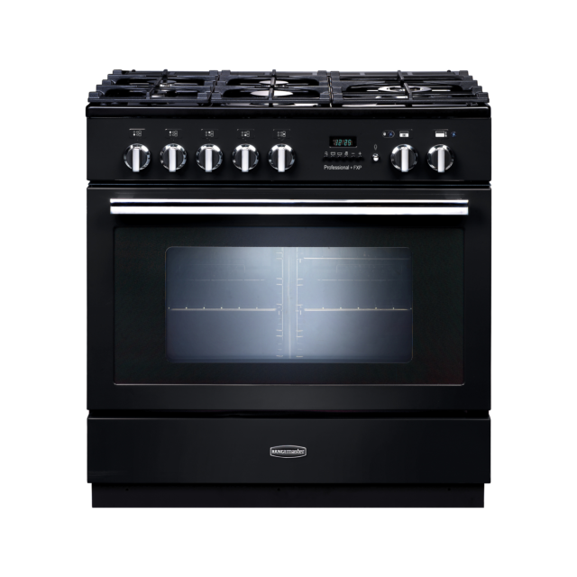 Rangemaster Professional Plus FXP 90cm Dual Fuel Black Range Cooker