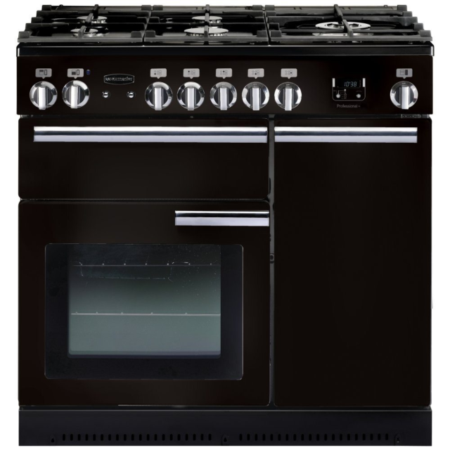 Rangemaster Professional Plus 90cm All Gas Black Range Cooker