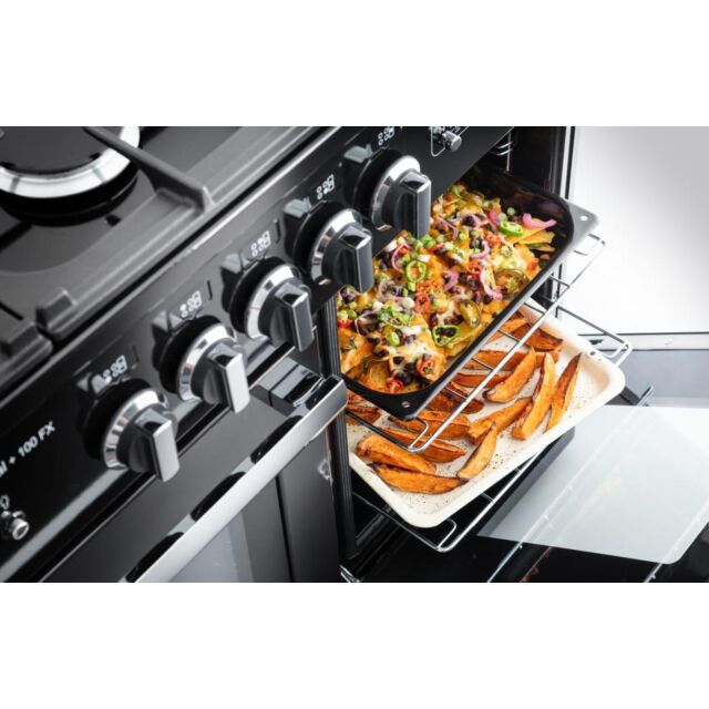 Rangemaster Professional Plus FX 100cm Dual Fuel Black Range Cooker