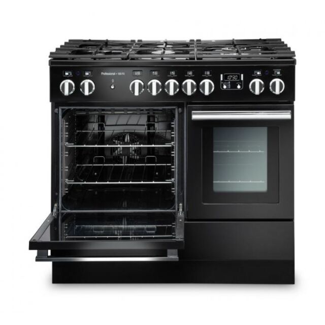 Rangemaster Professional Plus FX 100cm Dual Fuel Black Range Cooker