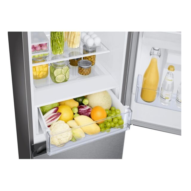 Samsung RB34C632ESA/EU 59.5cm 65 / 35 Split Fridge Freezer - Silver / White