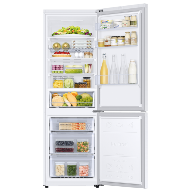 Samsung RB34T602EWW Fridge Freezer, 60cm, Frost Free, E Energy