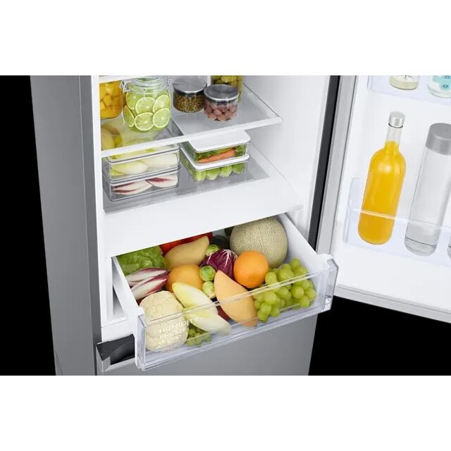 Samsung RB38C602CS9/EU 59.5cm 60/40 Frost Free Fridge Freezer - Matte Stainless