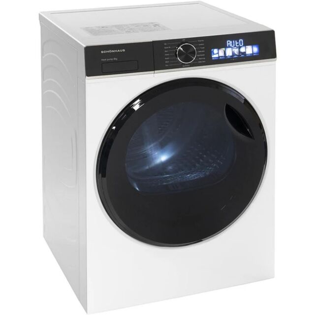 Schonhaus TDSHF018A3W White 8kg Heat Pump Tumble Dryer - White