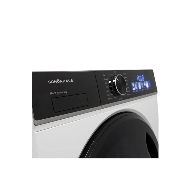 Schonhaus TDSHF018A3W White 8kg Heat Pump Tumble Dryer - White