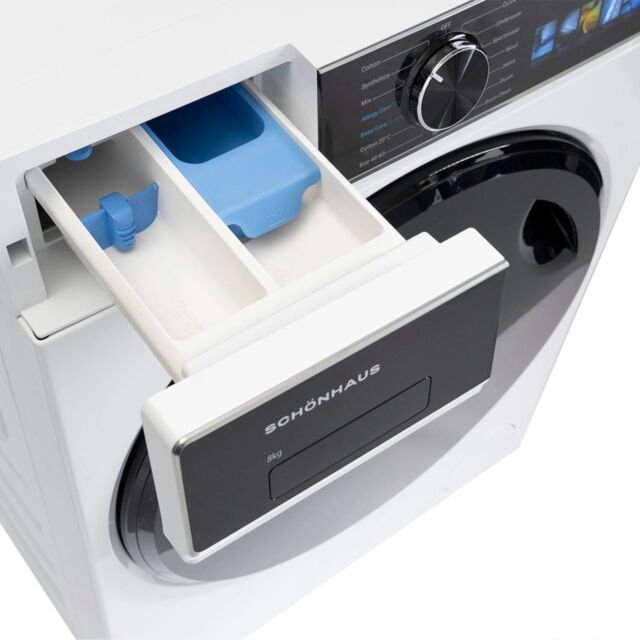 Schonhaus WMSF01814AW White 8kg 1400 Spin Washing Machine - White