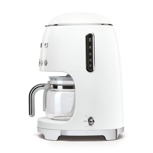 Smeg DCF02WHUK 50's Style White Drip Coffee Machine