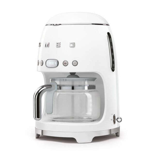 Smeg DCF02WHUK 50's Style White Drip Coffee Machine