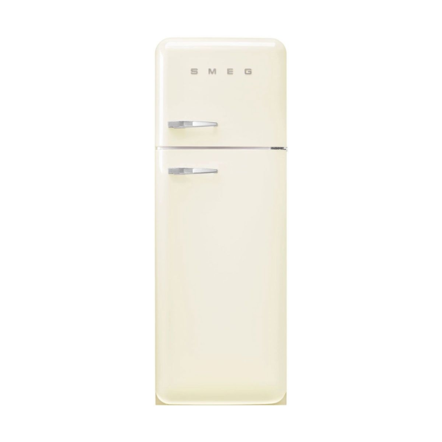 Smeg FAB30RCR5UK 60cm 50s Style Cream Right Hand Hinged Freezer over Fridge