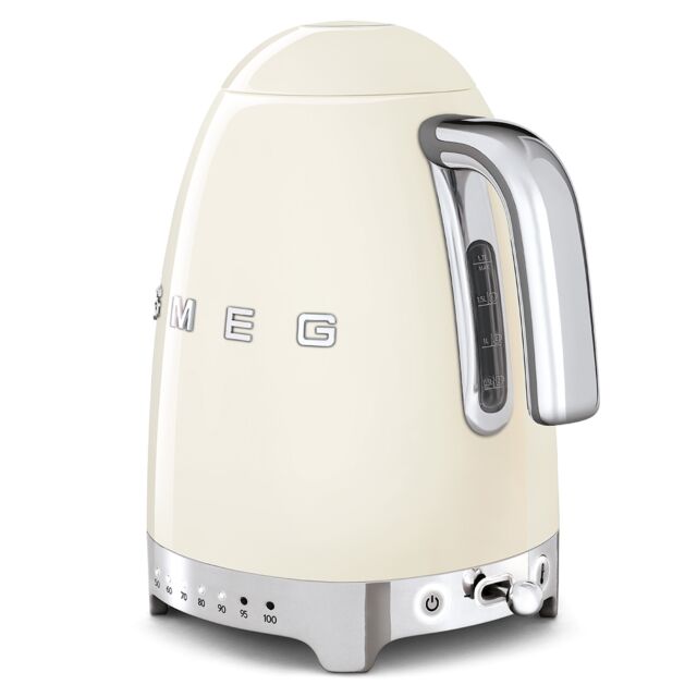 Smeg KLF04CRUK 50's Style Cream Variable Temperature Kettle