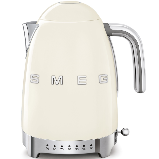 Smeg KLF04CRUK 50's Style Cream Variable Temperature Kettle