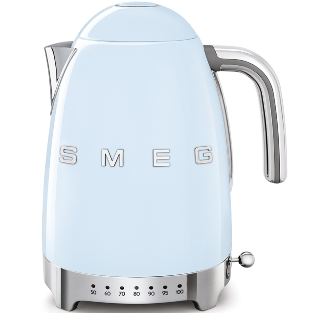 Smeg KLF04PBUK 50's Style Pastel Blue Variable Temperature Kettle