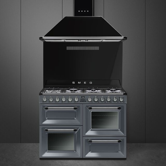 Smeg TR4110GR 110cm Victoria Slate Grey Dual Fuel Range Cooker