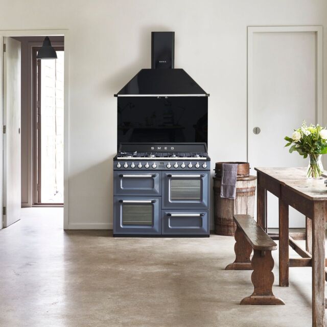 Smeg TR4110GR 110cm Victoria Slate Grey Dual Fuel Range Cooker