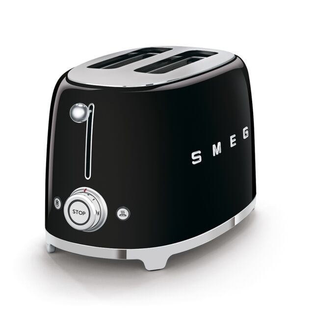 Smeg TSF01BLUK Black 2 Slice Toaster
