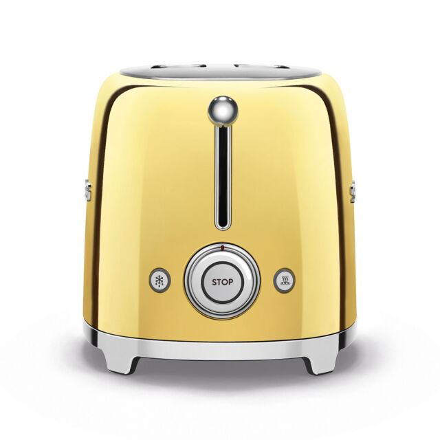 Smeg TSF01GOUK Gold 2 Slice Toaster