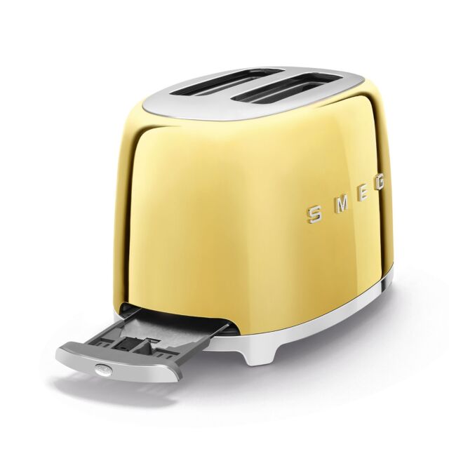 Smeg TSF01GOUK Gold 2 Slice Toaster