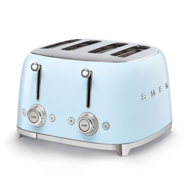 Smeg TSF03PBUK Pastel Blue 4 Slice Toaster