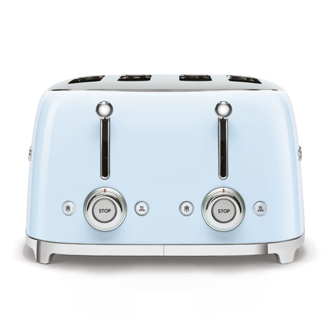 Smeg TSF03PBUK Pastel Blue 4 Slice Toaster