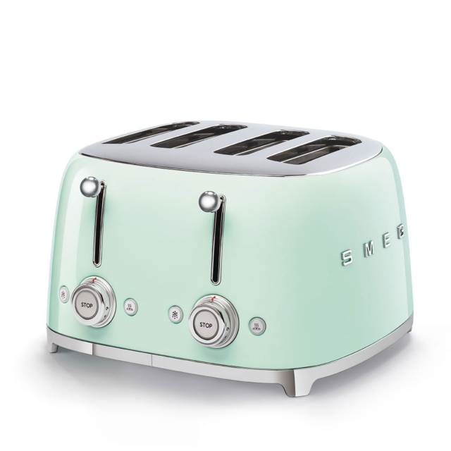 Smeg TSF03PGUK Pastel Green 4 Slice Toaster