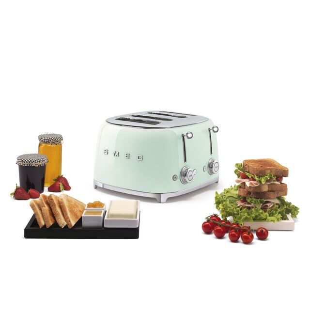 Smeg TSF03PGUK Pastel Green 4 Slice Toaster