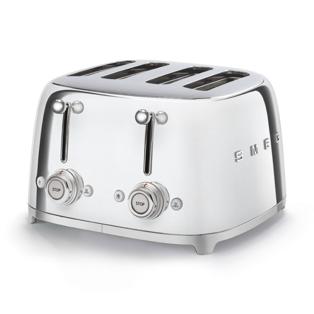 Smeg TSF03SSUK Chrome 4 Slice Toaster
