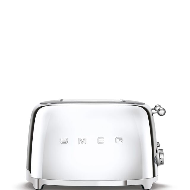 Smeg TSF03SSUK Chrome 4 Slice Toaster