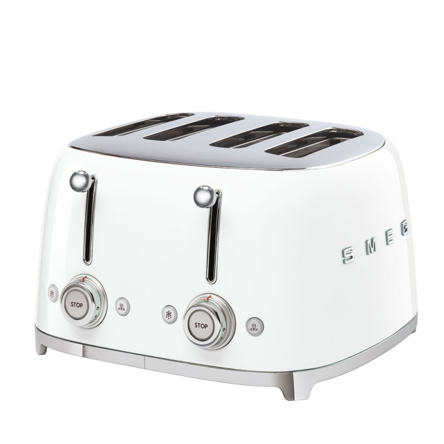 Smeg TSF03WHUK White 4 Slice Toaster