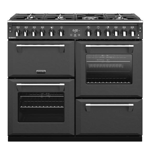 Stoves Richmond S1000DF, 100cm, Dual Fuel, Anthracite Range Cooker 444410254
