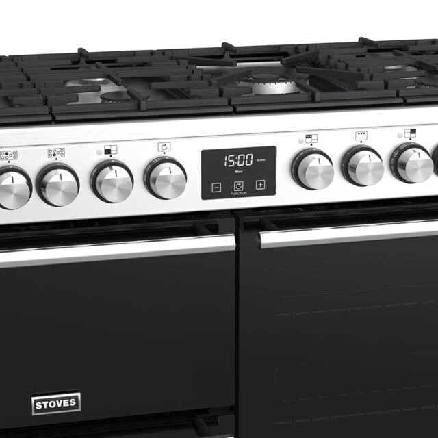 Stoves Precision Deluxe S1000DF, 100cm, Dual Fuel, Stainless Steel, Range Cooker  444410746