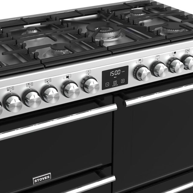 Stoves Precision Deluxe S1100DF, 110cm, Dual Fuel, Stainless Steel, Range Cooker 444410748