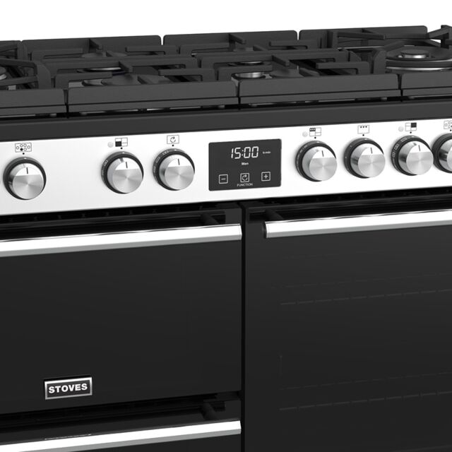 Stoves Precision Deluxe S1000DF, GTG, 100cm, Dual Fuel, Stainless Steel, Range Cooker 444410752