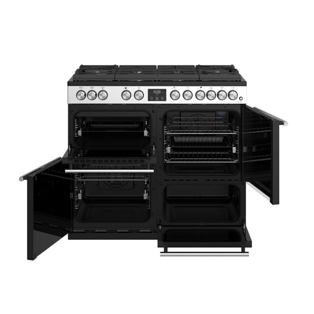 Stoves Precision Deluxe S1000DF, GTG, 100cm, Dual Fuel, Stainless Steel, Range Cooker 444410752