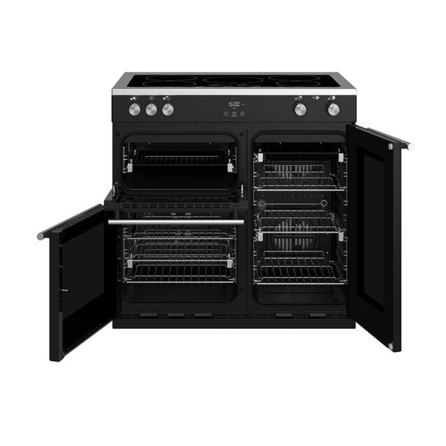 Stoves Precision Deluxe S900Ei, 90cm, Induction, Black, Range Cooker 444410755