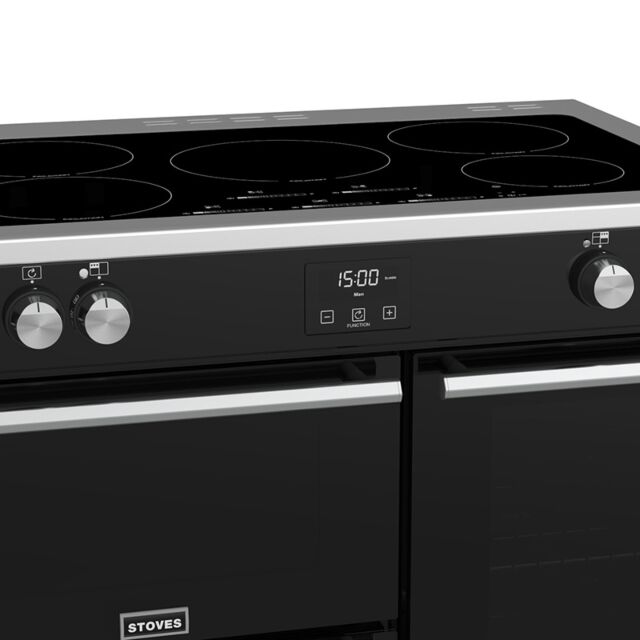 Stoves Precision Deluxe S900Ei, 90cm, Induction, Black, Range Cooker 444410755