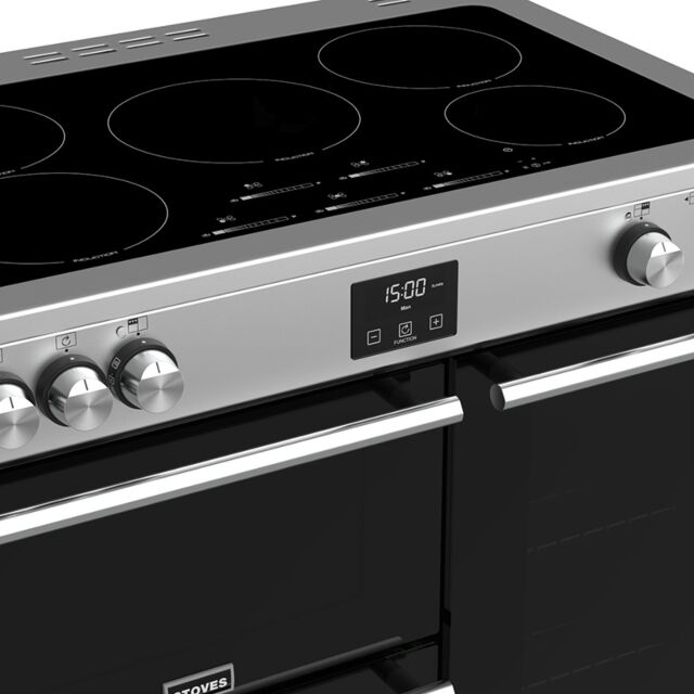 Stoves Precision Deluxe S900EI, 90cm, Induction, Stainless Steel, Range Cooker 444410756