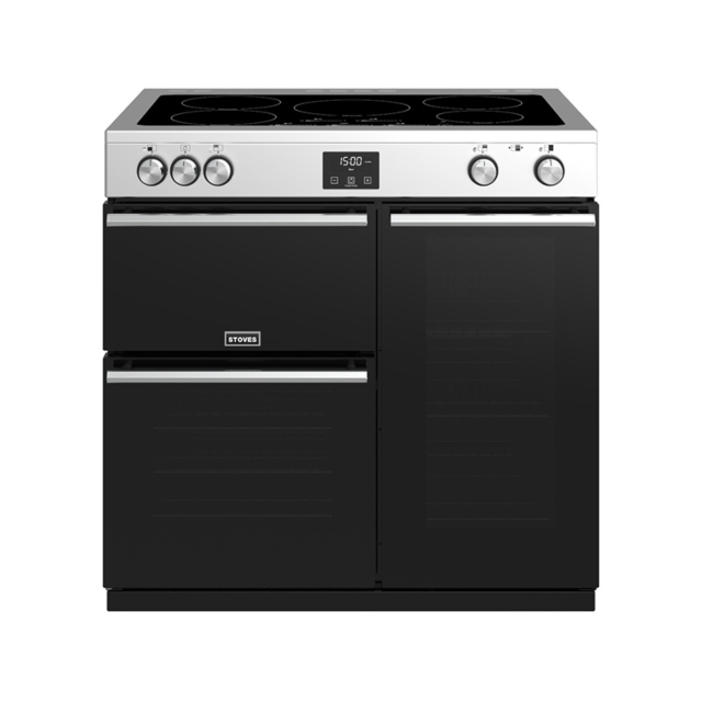 Stoves Precision Deluxe S900EI, 90cm, Induction, Stainless Steel, Range Cooker 444410756