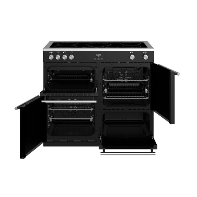 Stoves Precision Deluxe S1000Ei, 100cm, Induction, Black, Range Cooker 444410757