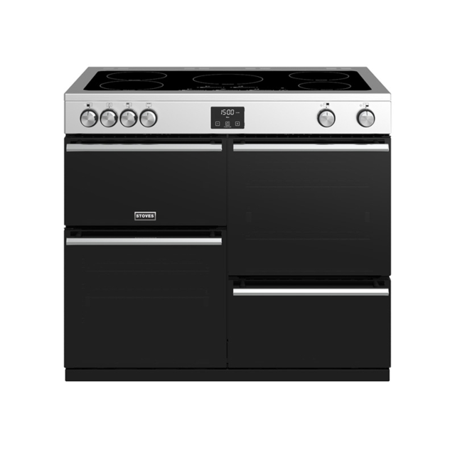 Stoves Precision Deluxe S1000Ei, 100cm, Induction, Stainless Steel, Range Cooker 444410758
