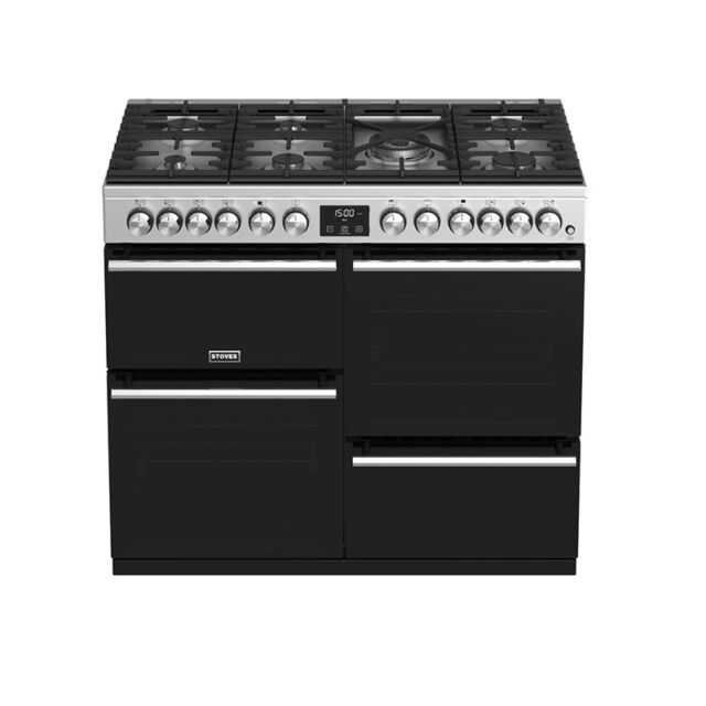 Stoves Precision Deluxe S1000Ei, 100cm, Induction, Stainless Steel, Range Cooker 444410758