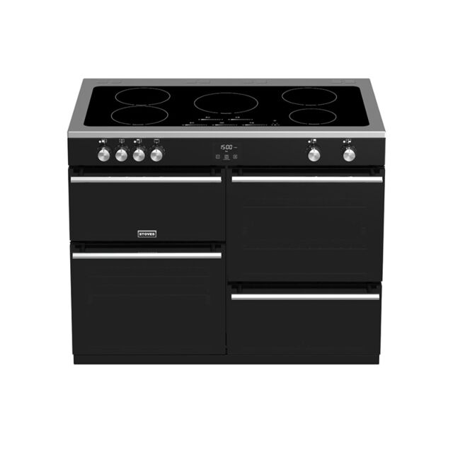 Stoves Precision Deluxe S1100EI, 110cm, Induction, Black, Range Cooker 444410759