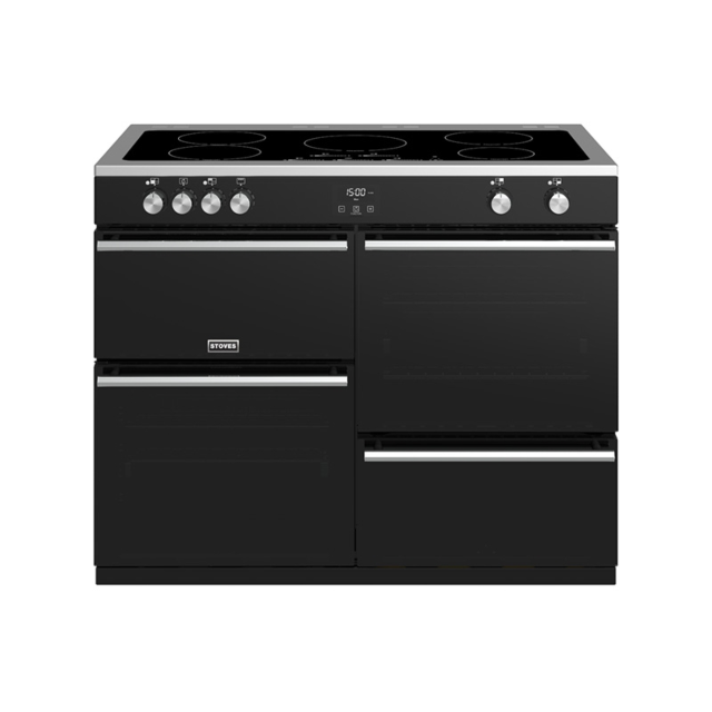 Stoves Precision Deluxe S1100EI, 110cm, Induction, Black, Range Cooker 444410759