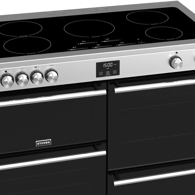 Stoves Precision Deluxe S1100EI, 110cm, Induction, Stainless Steel, Range Cooker 444410760