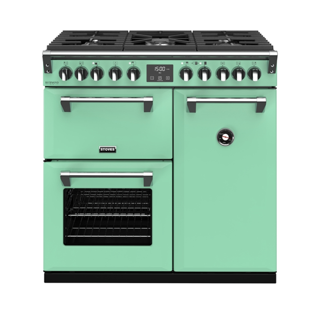 Stoves Richmond Deluxe S900DF, 90cm, Dual Fuel, Mojito Mint Range Cooker 444410900