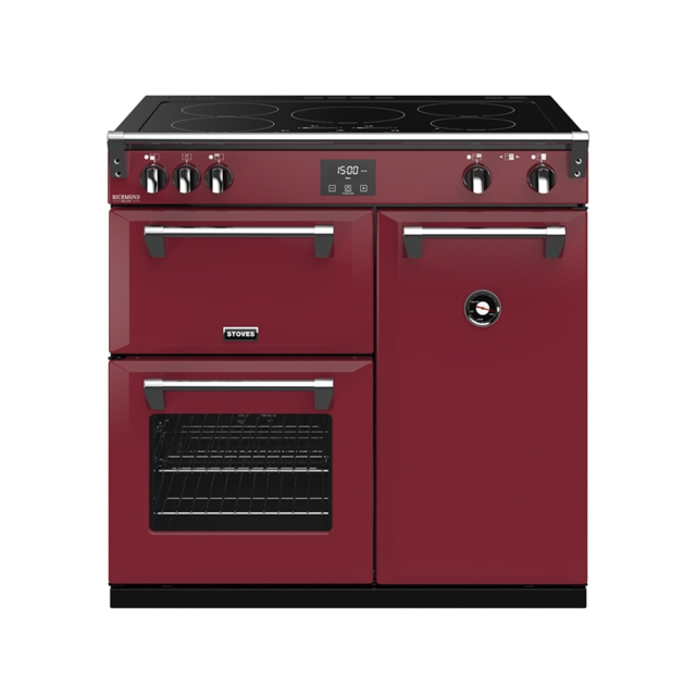 Stoves Richmond Deluxe S900EI, 90cm, Induction, Chilli Red Range Cooker 444410919